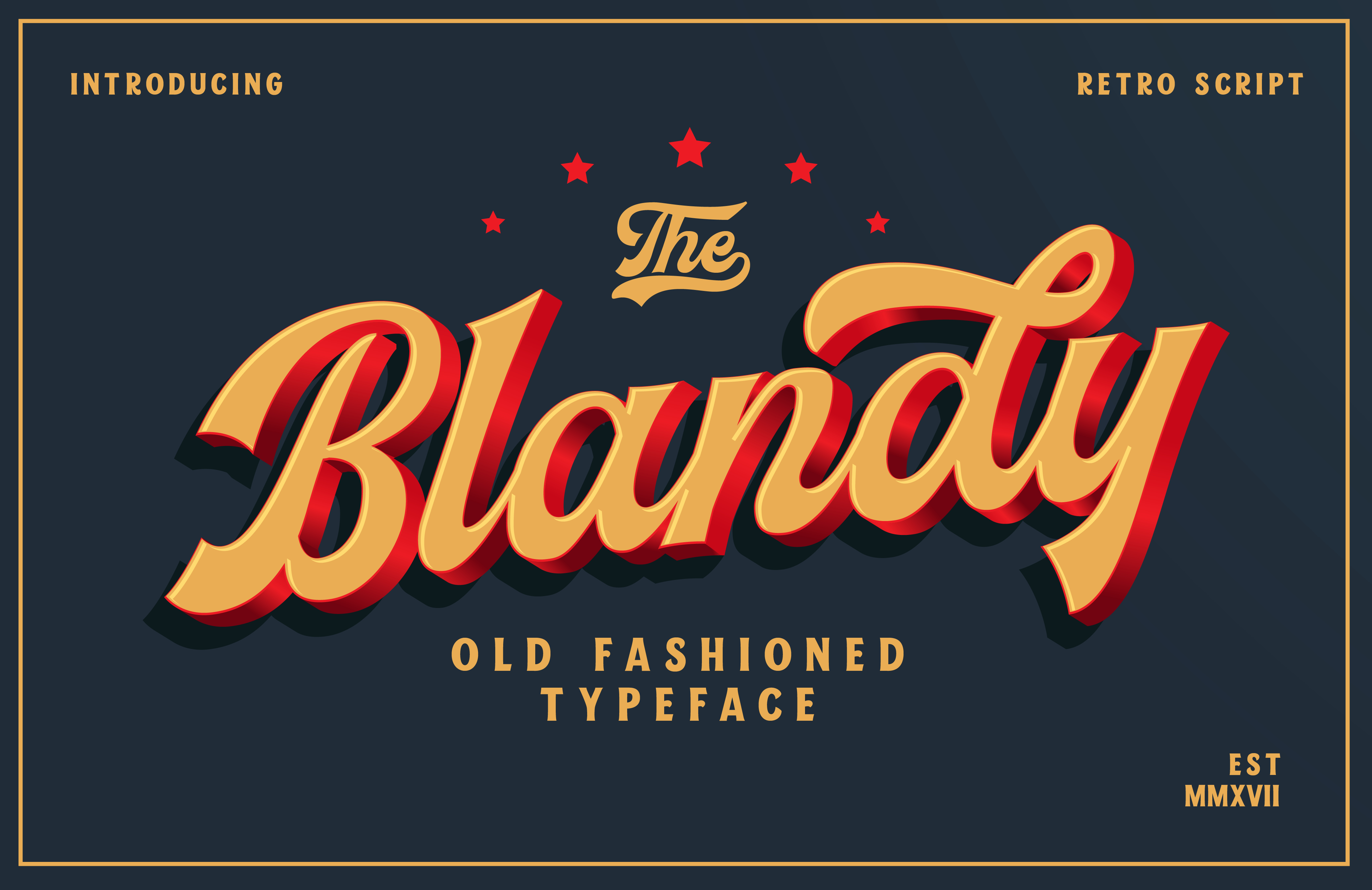 Blandy: A Vintage Sports Typeface for Bold Brands