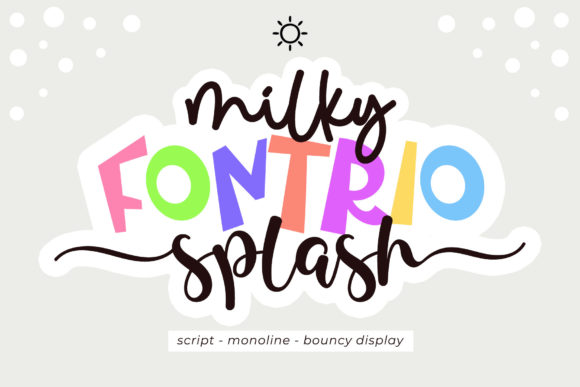 Milky Splash: The Bouncy Font Trio for Playful Brands