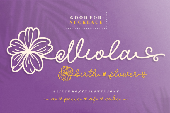 The Elegant Script of Viola Birth Flower